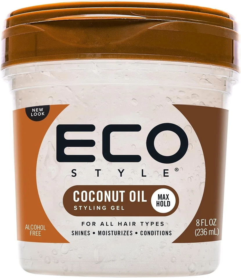 Eco Style, Styling Gel, Max Hold, All Hair Types, Coconut Oil, 16 oz (454 g)